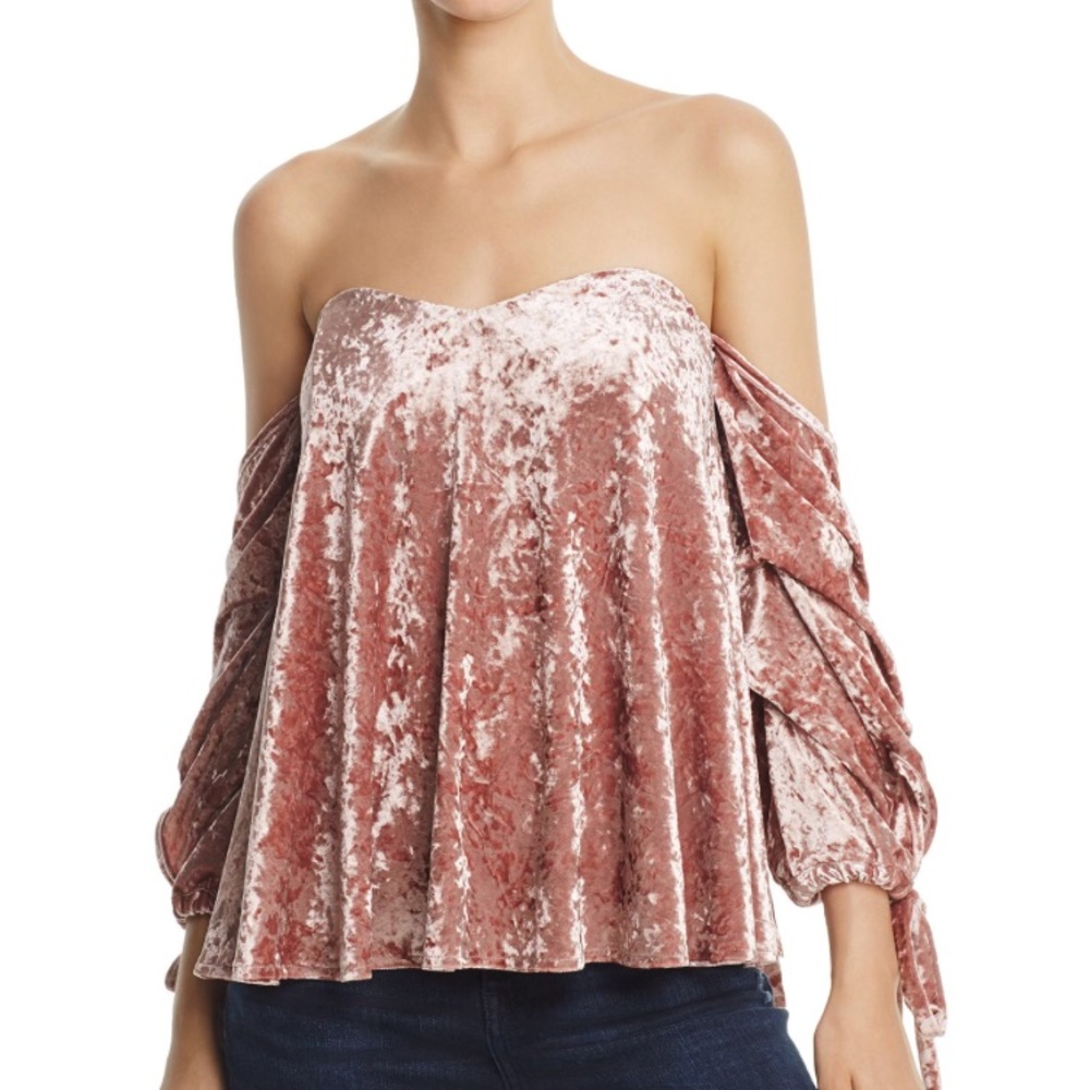 Do + Be Velvet off the shoulder